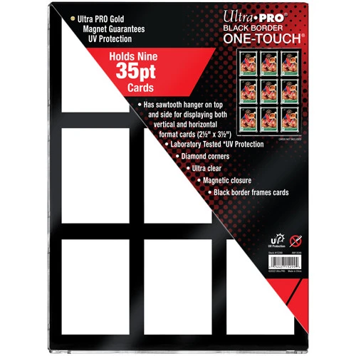 Ultra Pro One-Touch Magnetic Holder: 9-Card Black Border 35pt 1 Ultra Pro One-Touch Magnetic Holder: 9-Card Black Border 35pt