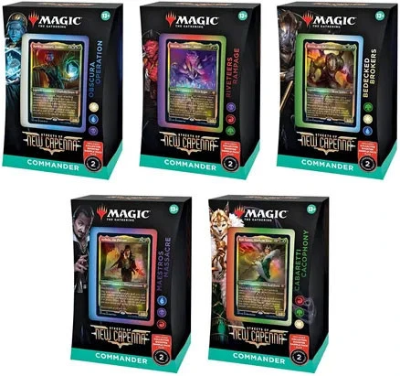 Wizards Of The Coast Magic The Gathering: Streets Of New Capenna - Commander Deck Set (5) 1 Wizards Of The Coast Magic The Gathering: Streets Of New Capenna - Commander Deck Set (5)