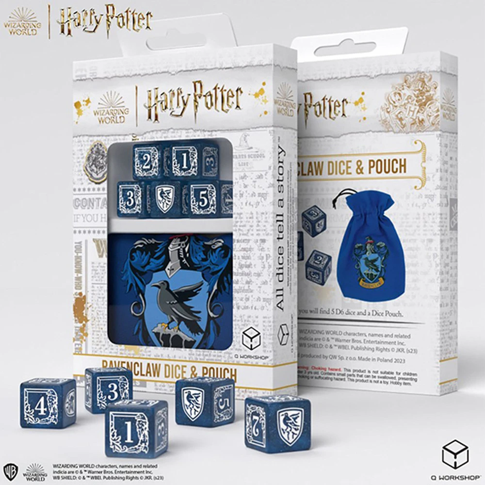 Harry Potter Dice: Ravenclaw Dice & Pouch D6 Set (5) (Preorder) 1 Harry Potter Dice: Ravenclaw Dice & Pouch D6 Set (5) (Preorder)
